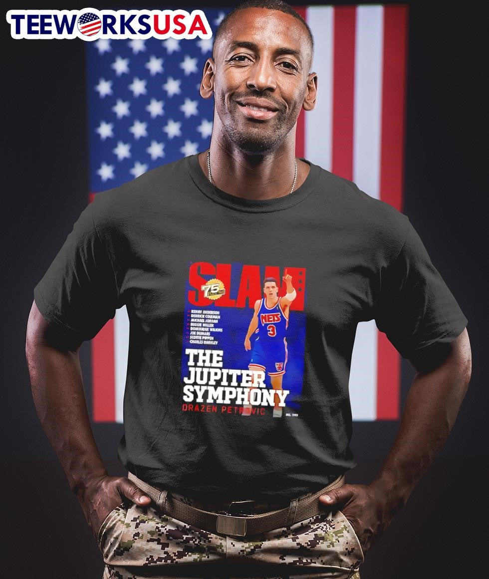 Drazen Petrovic The Jupiter Symphony Slam - Adult & Kids T-Shirts, Sweatshirts & Hoodies apparel design preview 1