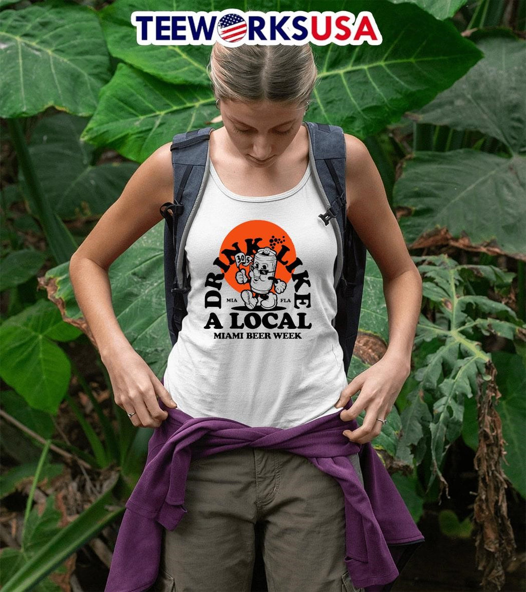 Drink Like A Local Miami Beer Week - Adult & Kids T-Shirts, Sweatshirts & Hoodies apparel design preview 5