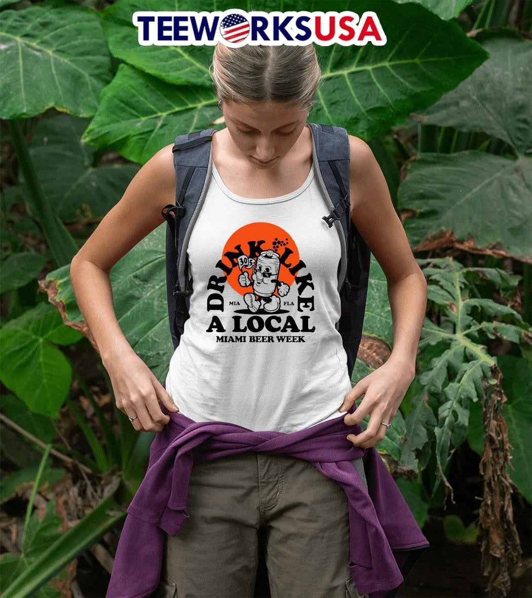 Drink Like A Local Miami Beer Week - Adult & Kids T-Shirts, Sweatshirts & Hoodies apparel design preview 5