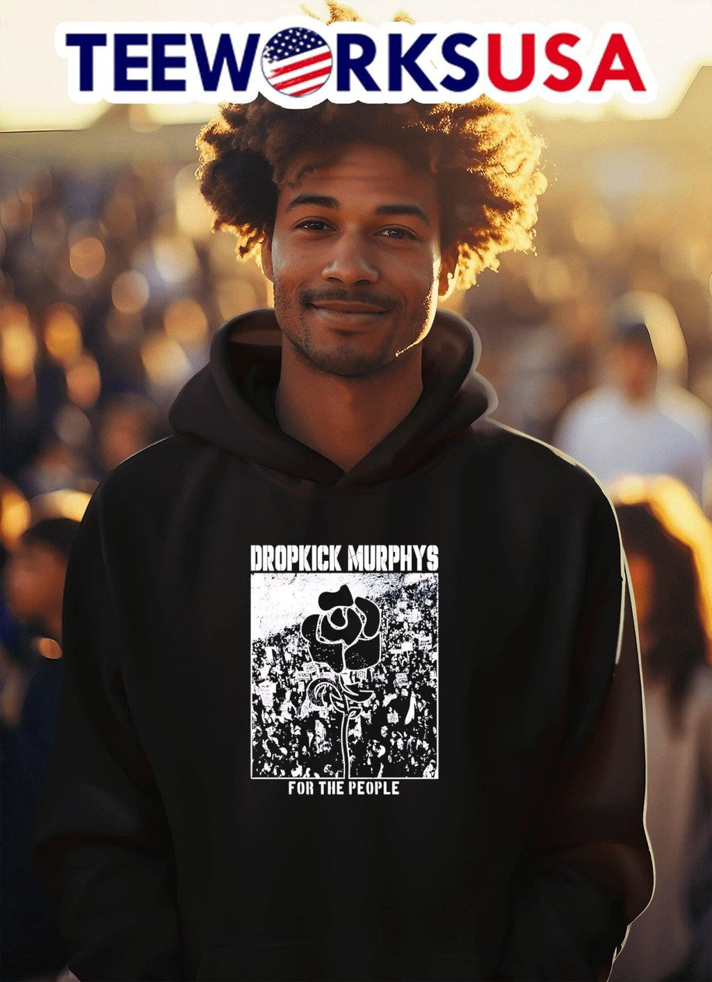 Dropkick Murphys for the people rose - Adult & Kids T-Shirts, Sweatshirts & Hoodies apparel design preview 2
