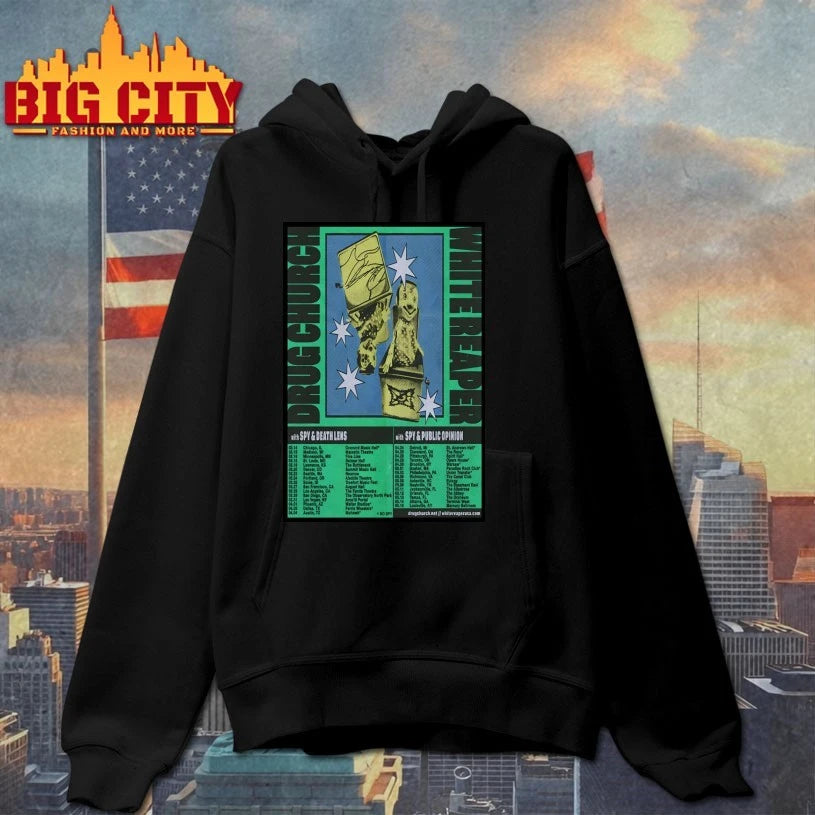 Drug Church Spring 26 Tour Poster - Adult & Kids T-Shirts, Sweatshirts & Hoodies apparel design preview 2