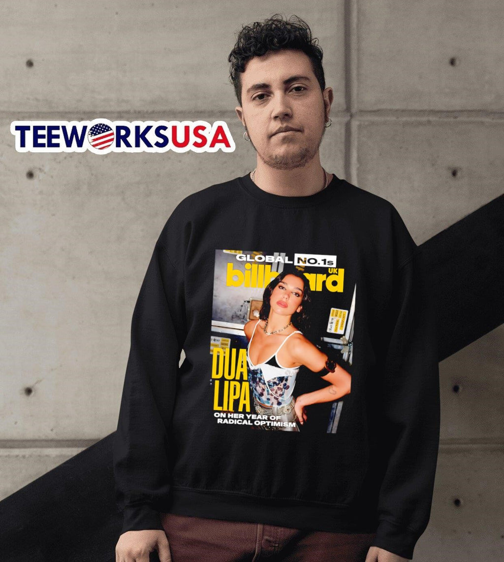 Dua Lipa Billboard's first-ever Global No. 1s cover - Adult & Kids T-Shirts, Sweatshirts & Hoodies apparel design preview 6