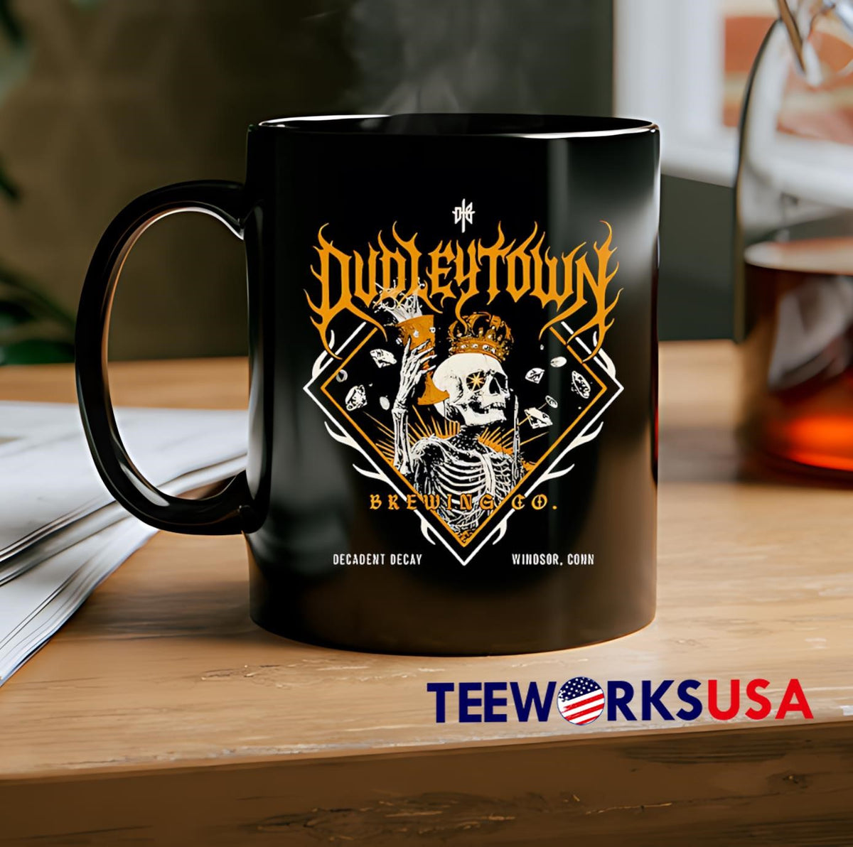 Dudleytown Brewing King Skeleton - Adult & Kids T-Shirts, Sweatshirts & Hoodies apparel design preview 2