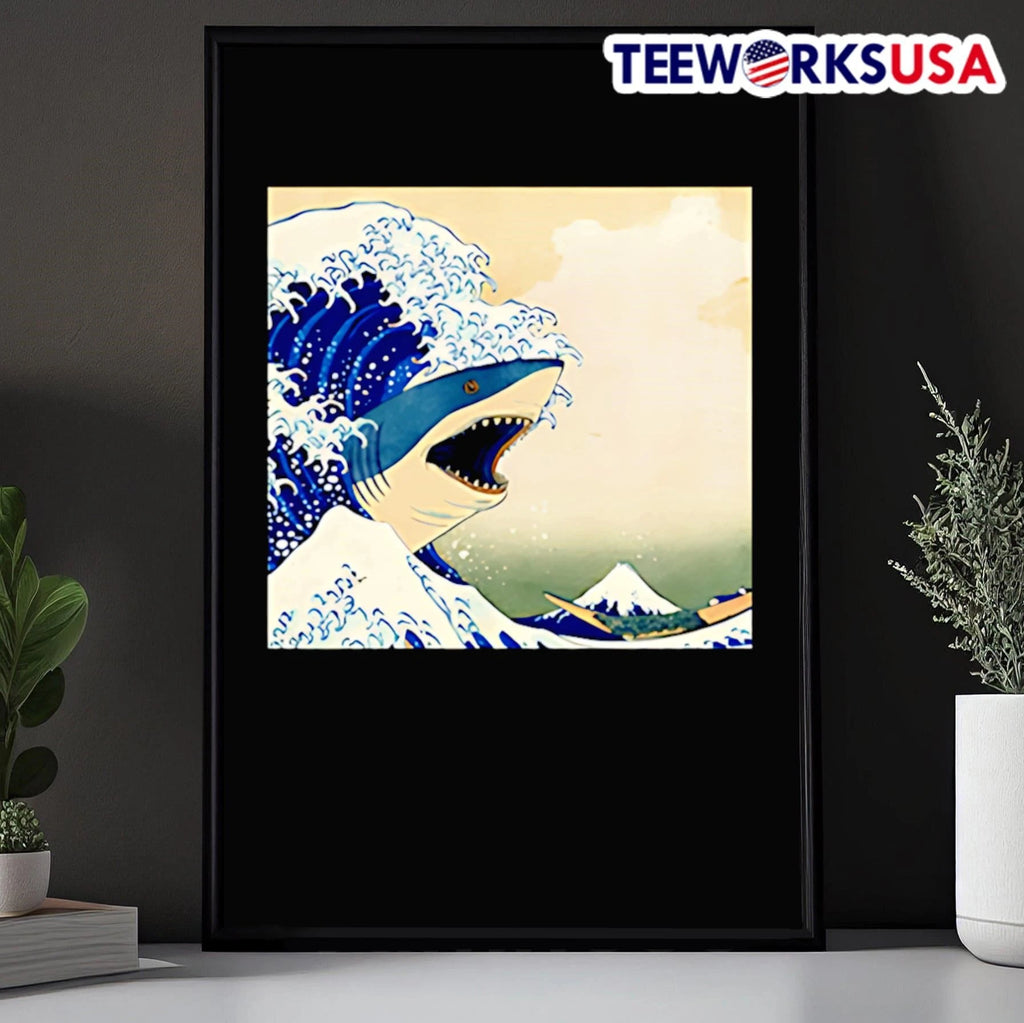 Great Wave Shark - Adult & Kids T-Shirts, Sweatshirts & Hoodies apparel design preview 5