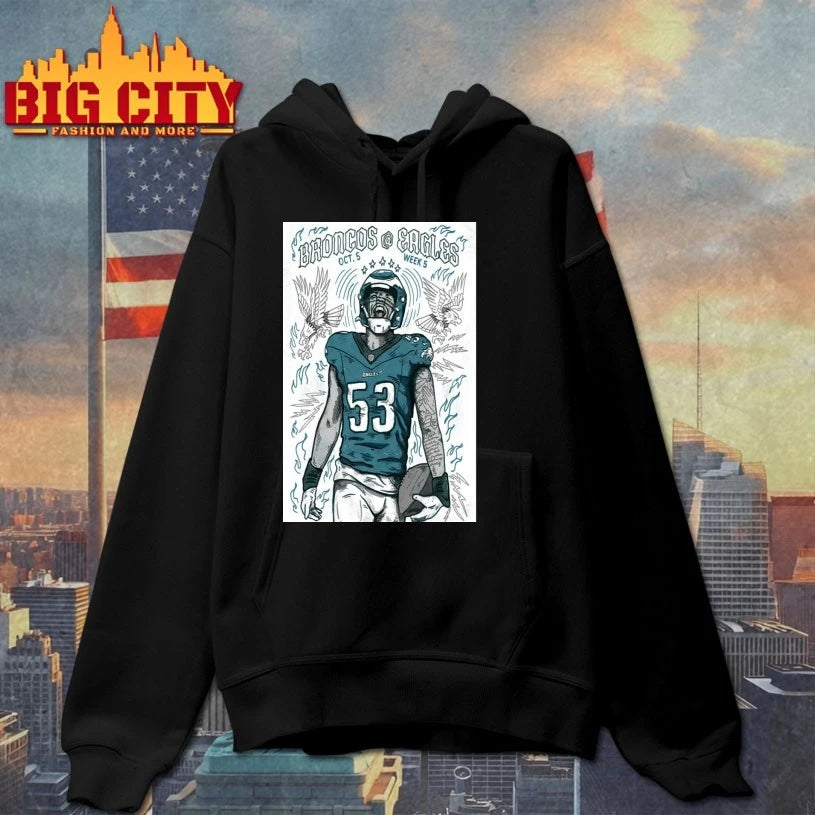 Eagles Vs Broncos Oct 5 2025 Philadelphia, PA Poster - Adult & Kids T-Shirts, Sweatshirts & Hoodies apparel design preview 2