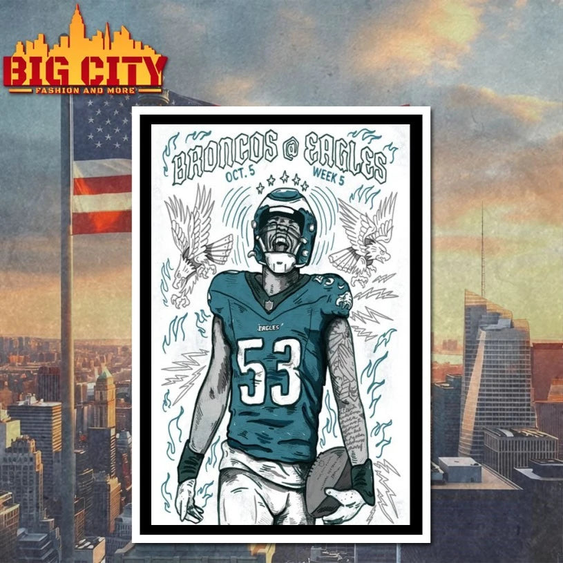 Eagles Vs Broncos Oct 5 2025 Philadelphia, PA Poster - Adult & Kids T-Shirts, Sweatshirts & Hoodies apparel design preview 4