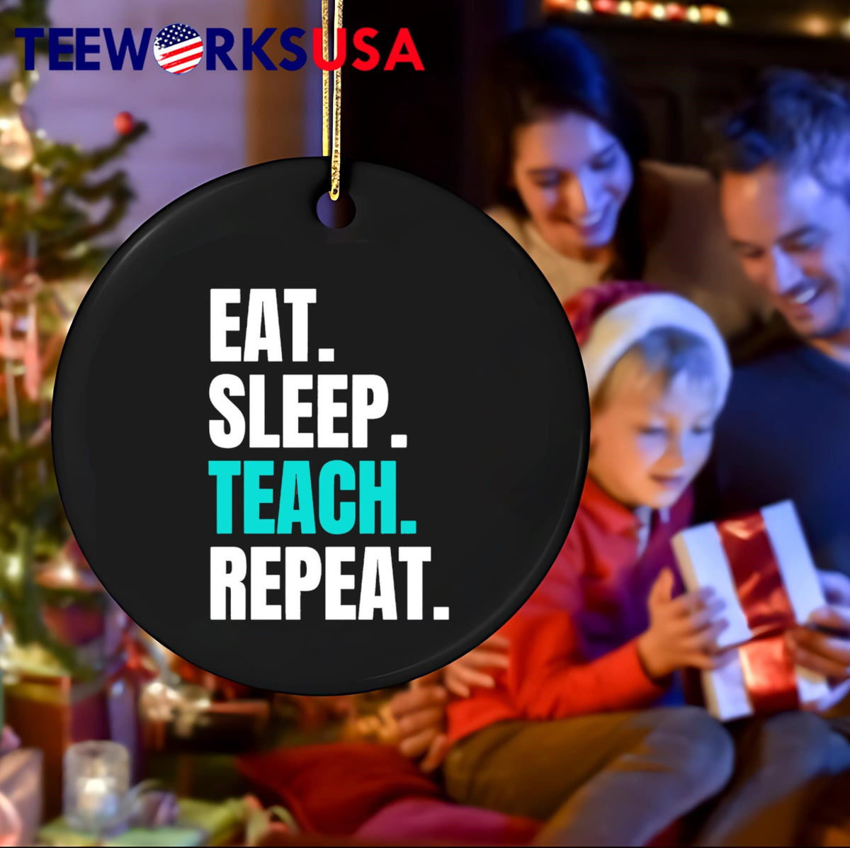 Eat Sleep Teach Repeat - Adult & Kids T-Shirts, Sweatshirts & Hoodies apparel design preview 4