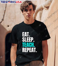 Eat Sleep Teach Repeat - Adult & Kids T-Shirts, Sweatshirts & Hoodies apparel design preview 1