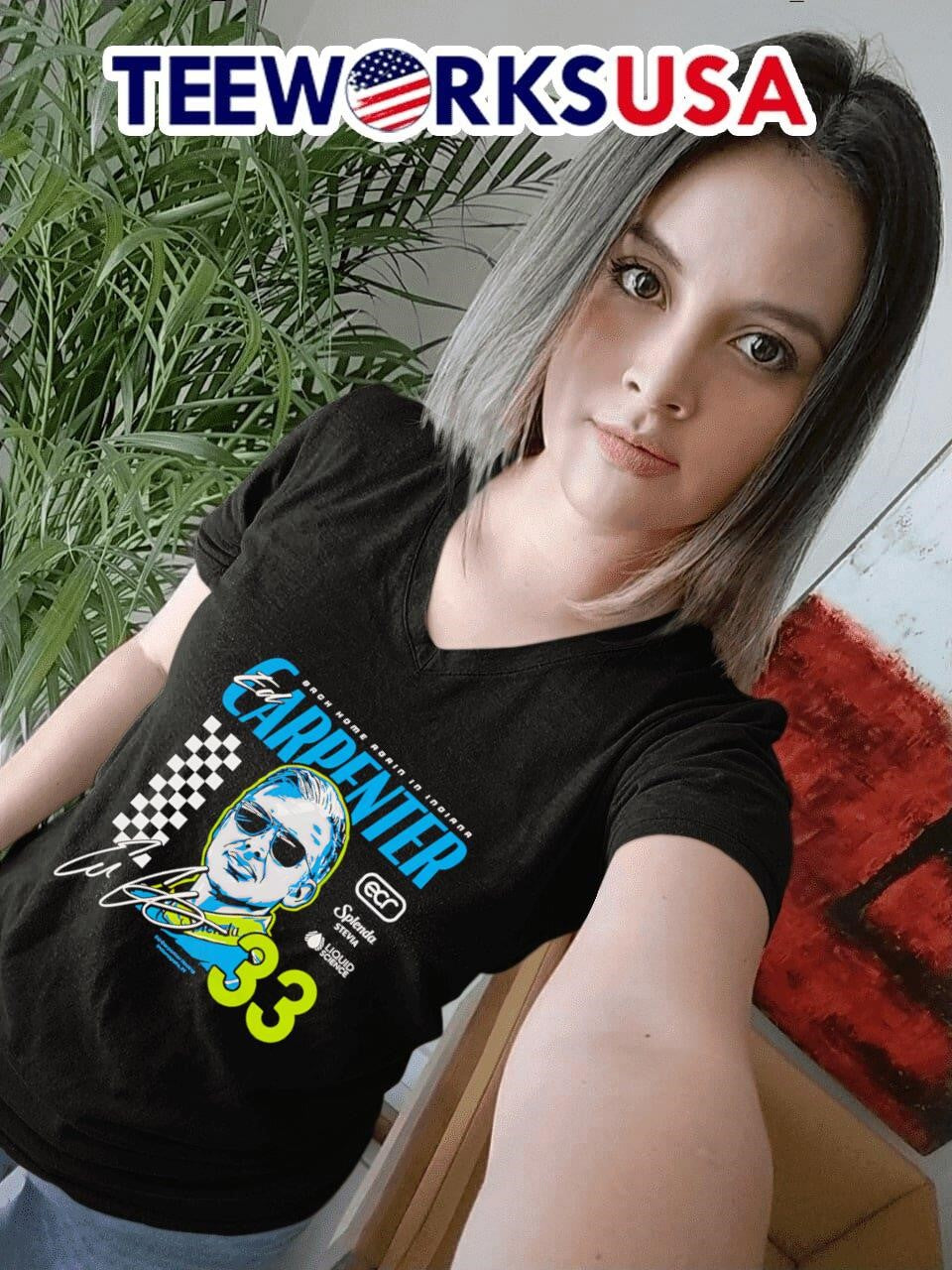 Ed Carpenter Racing 33 signature - Adult & Kids T-Shirts, Sweatshirts & Hoodies apparel design preview 7