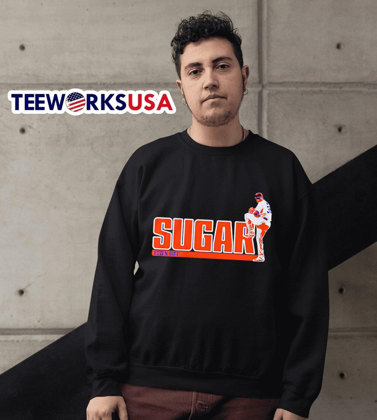Edwin Diaz sugar - Adult & Kids T-Shirts, Sweatshirts & Hoodies apparel design preview 3