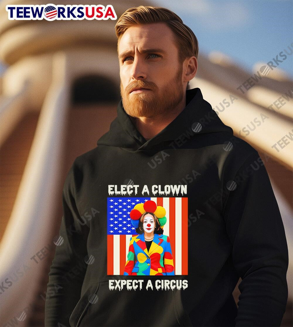 Elect Expect A Circus Funny Kamala Harris - Adult & Kids T-Shirts, Sweatshirts & Hoodies apparel design preview 3