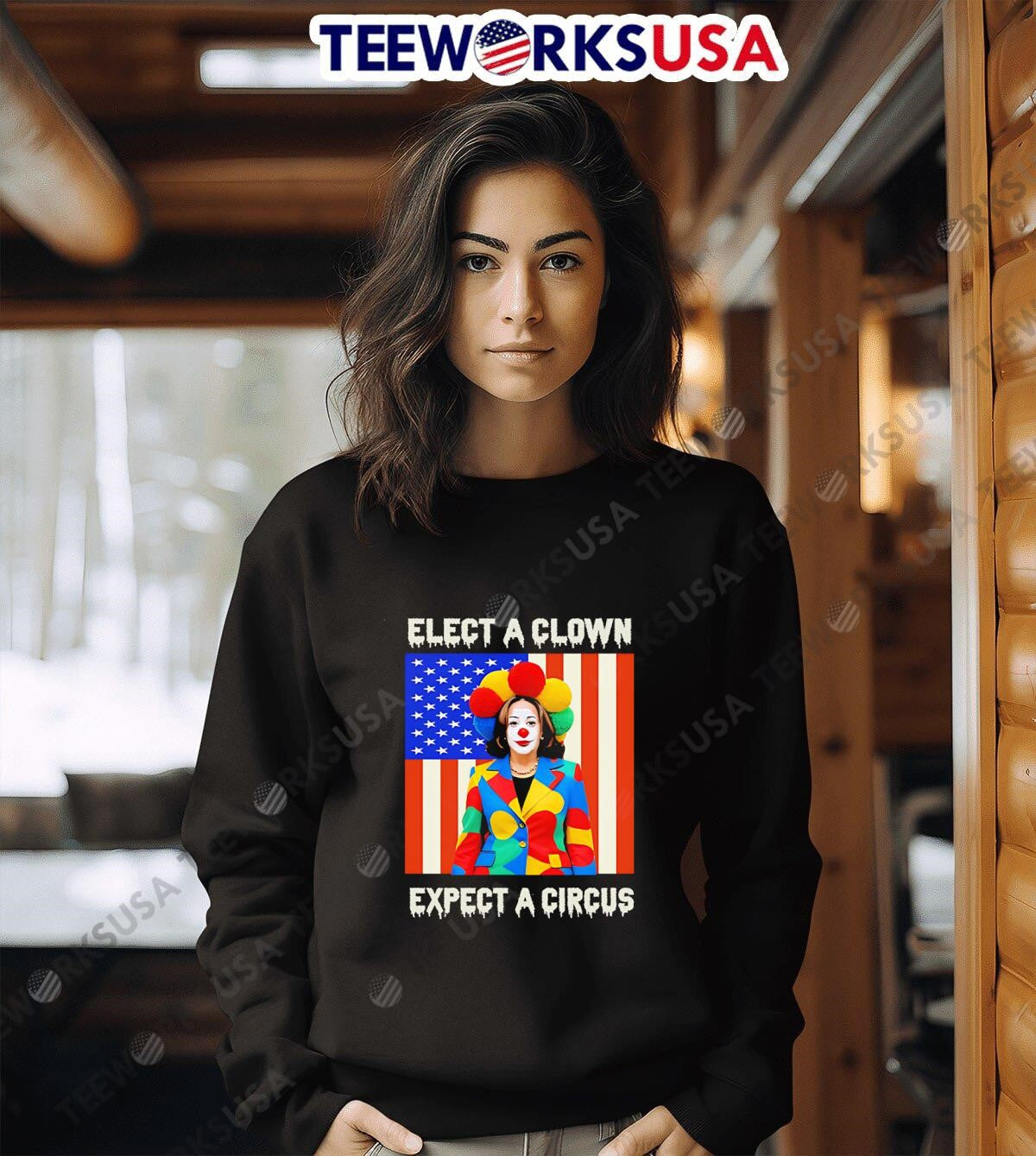 Elect Expect A Circus Funny Kamala Harris - Adult & Kids T-Shirts, Sweatshirts & Hoodies apparel design preview 6
