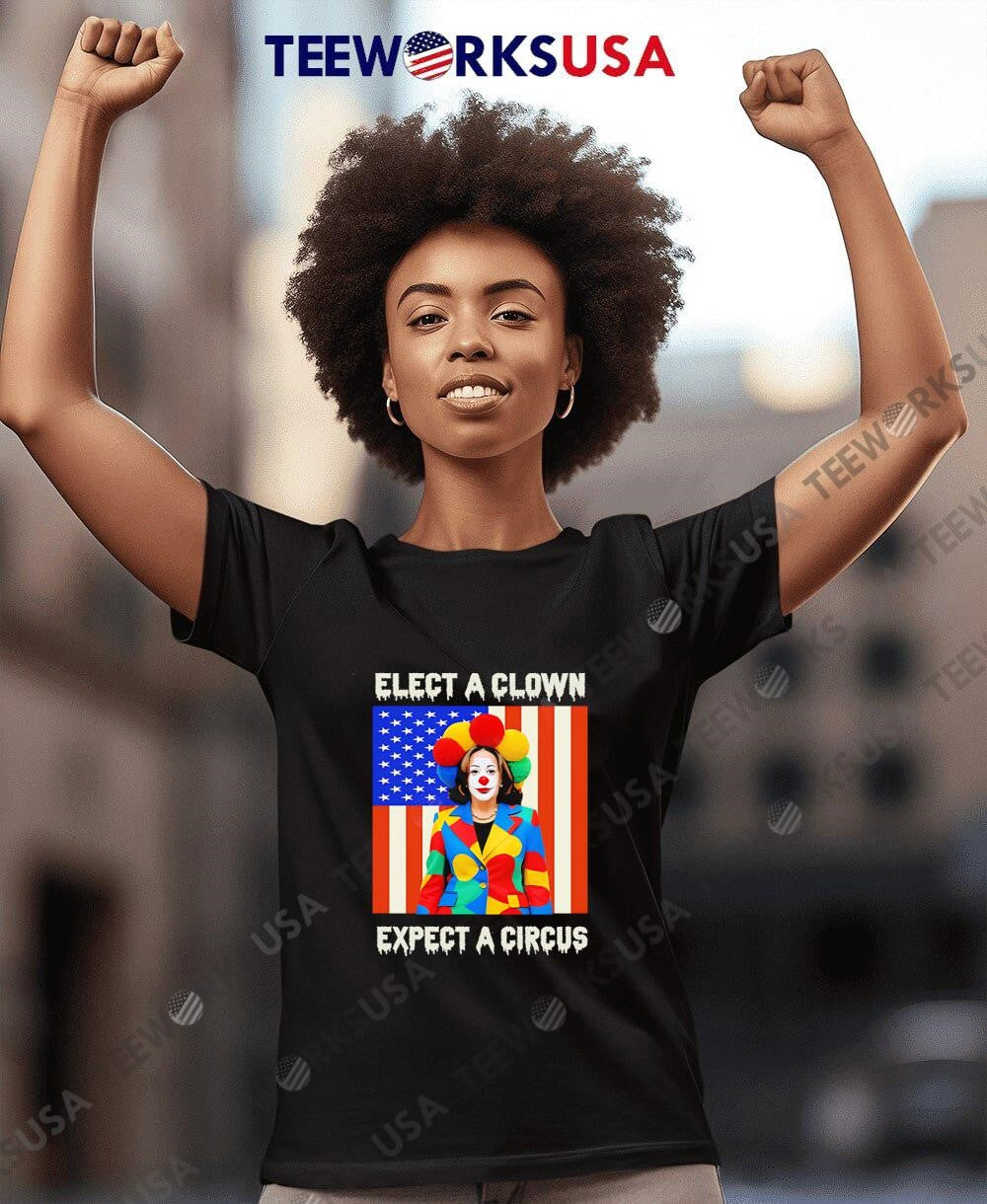 Elect Expect A Circus Funny Kamala Harris - Adult & Kids T-Shirts, Sweatshirts & Hoodies apparel design preview 7