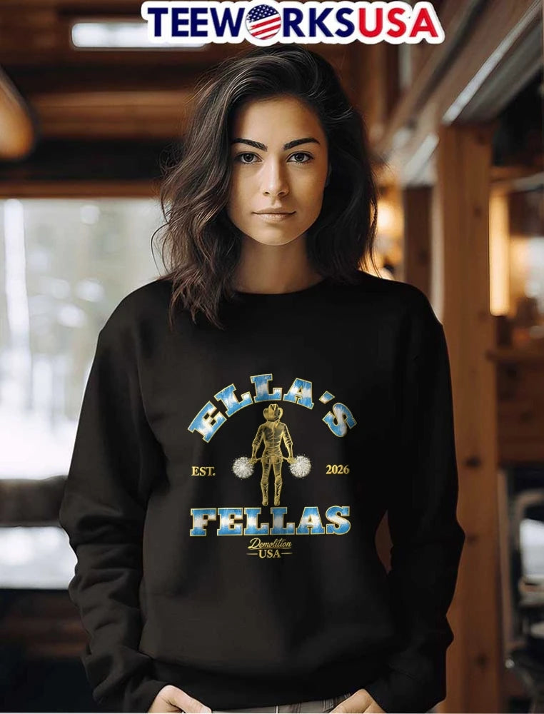Ellas Fellas Est 2026 Demolition USA Golden Cowgirl - Adult & Kids T-Shirts, Sweatshirts & Hoodies apparel design preview 7