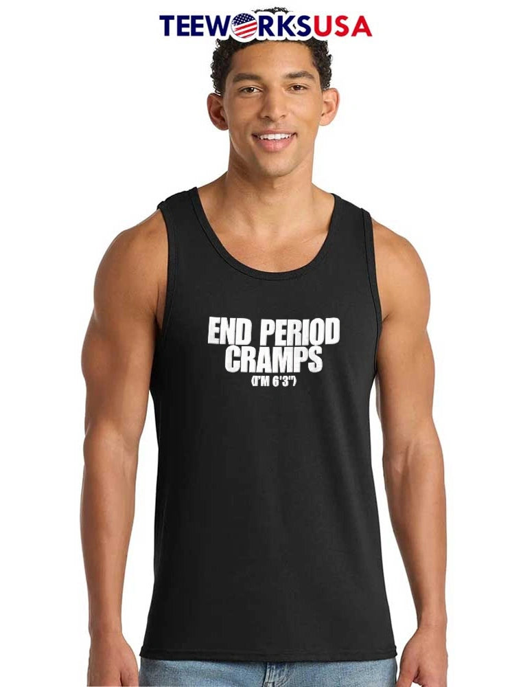End Period Cramps Im 6 3 White Bold Typography Black - Adult & Kids T-Shirts, Sweatshirts & Hoodies apparel design preview 6
