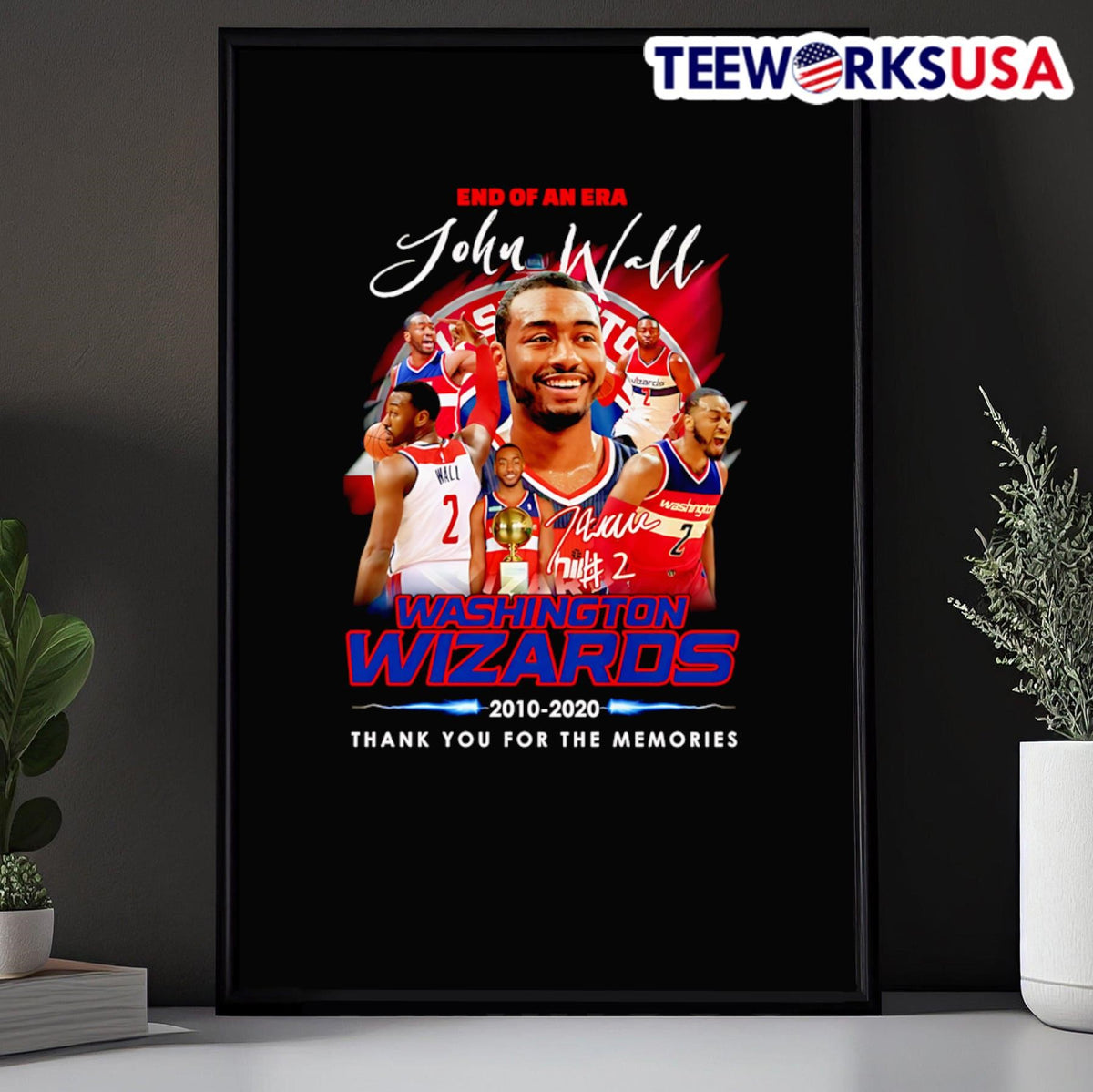 End of an era John Wall Washington Wizards 2010 2020 - Adult & Kids T-Shirts, Sweatshirts & Hoodies apparel design preview 5