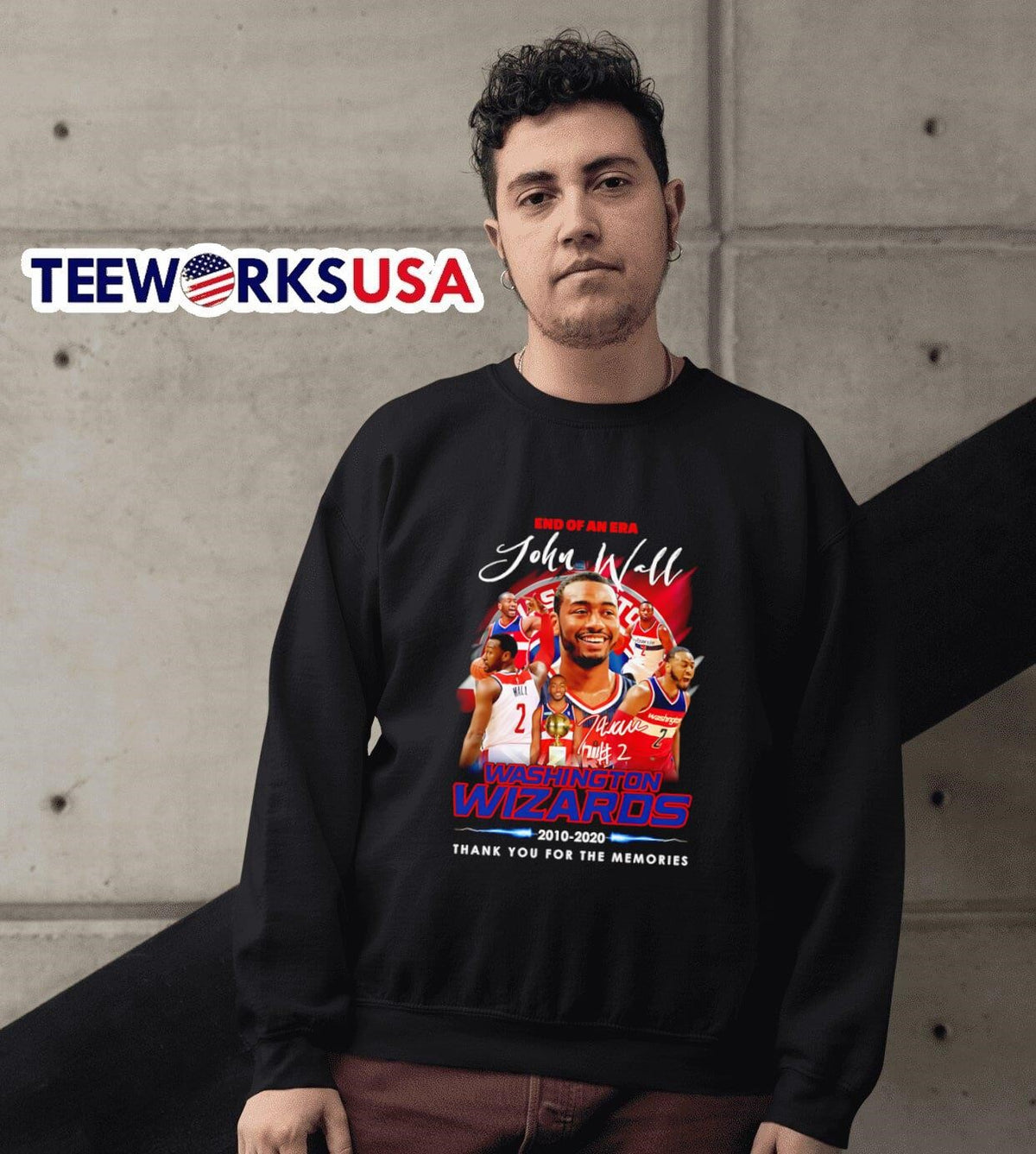 End of an era John Wall Washington Wizards 2010 2020 - Adult & Kids T-Shirts, Sweatshirts & Hoodies apparel design preview 6