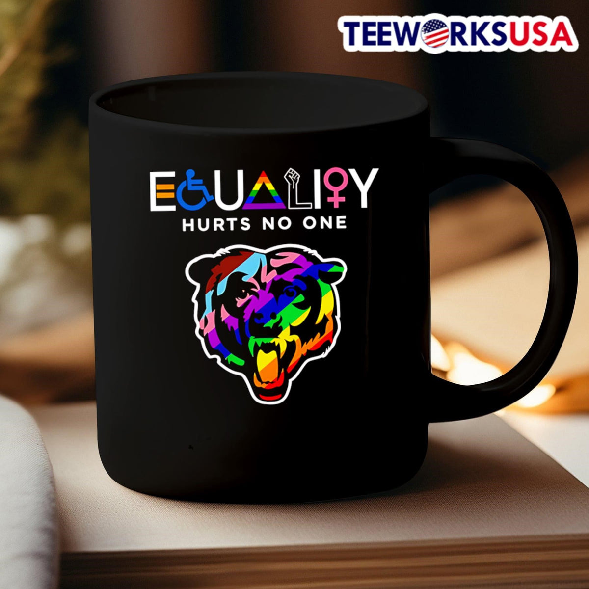 Equality hurts no one Chicago Bears - Adult & Kids T-Shirts, Sweatshirts & Hoodies apparel design preview 3