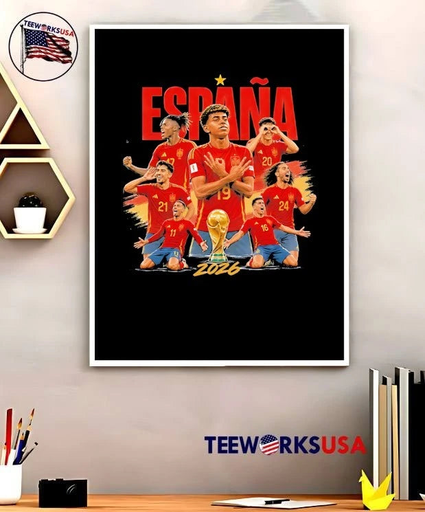 Espana 2026 Spain Soccer Players World Cup Victory - Adult & Kids T-Shirts, Sweatshirts & Hoodies apparel design preview 5