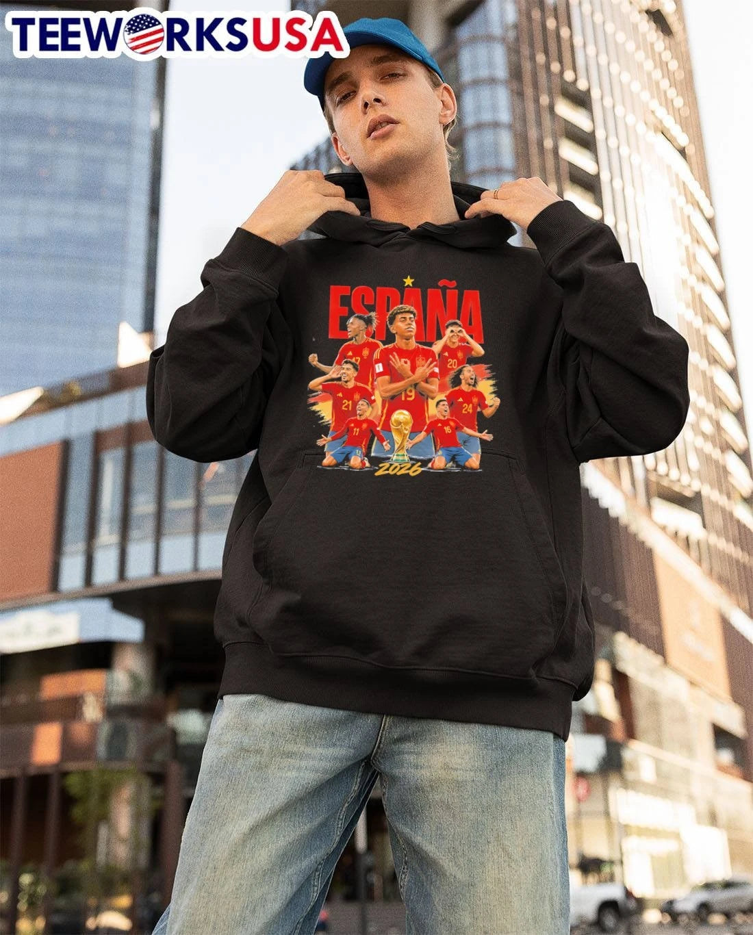 Espana 2026 Spain Soccer Players World Cup Victory - Adult & Kids T-Shirts, Sweatshirts & Hoodies apparel design preview 3