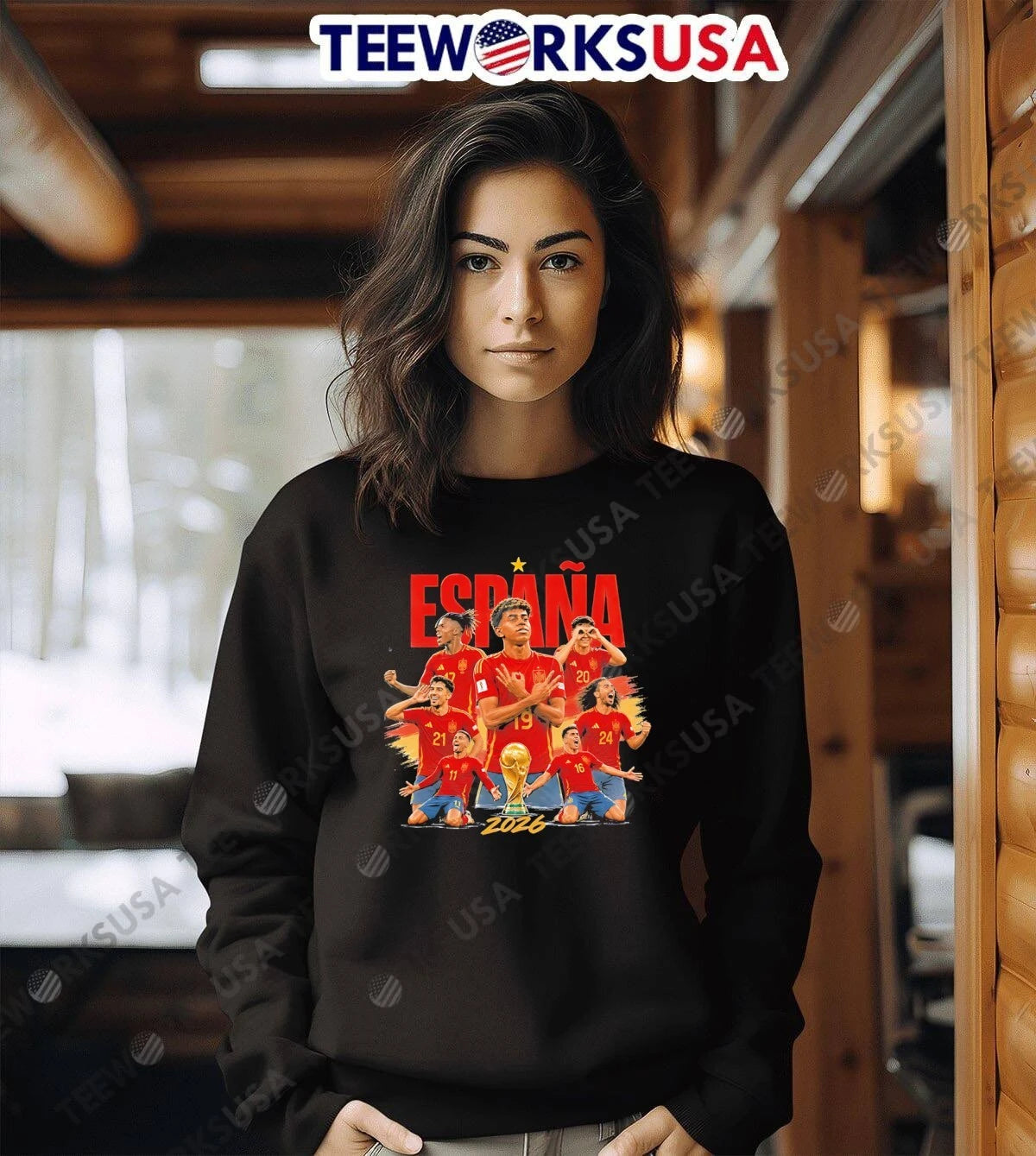 Espana 2026 Spain Soccer Players World Cup Victory - Adult & Kids T-Shirts, Sweatshirts & Hoodies apparel design preview 6