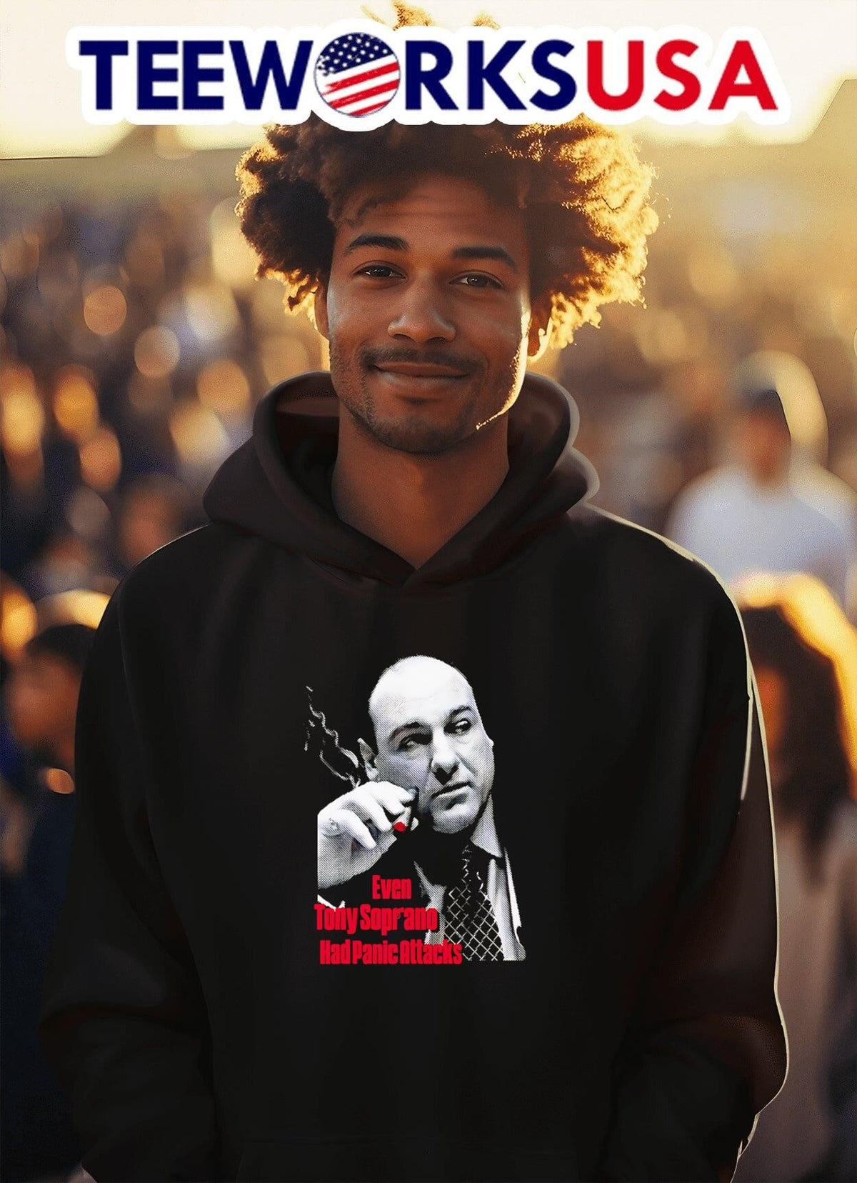 Even Tony Soprano had panic attacks - Adult & Kids T-Shirts, Sweatshirts & Hoodies apparel design preview 2