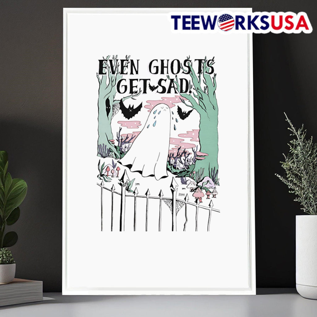 Even ghosts get sad - Adult & Kids T-Shirts, Sweatshirts & Hoodies apparel design preview 6