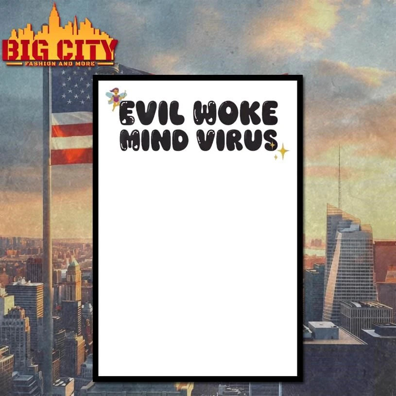 Evil Woke Mind Virus Graphic - Adult & Kids T-Shirts, Sweatshirts & Hoodies apparel design preview 4