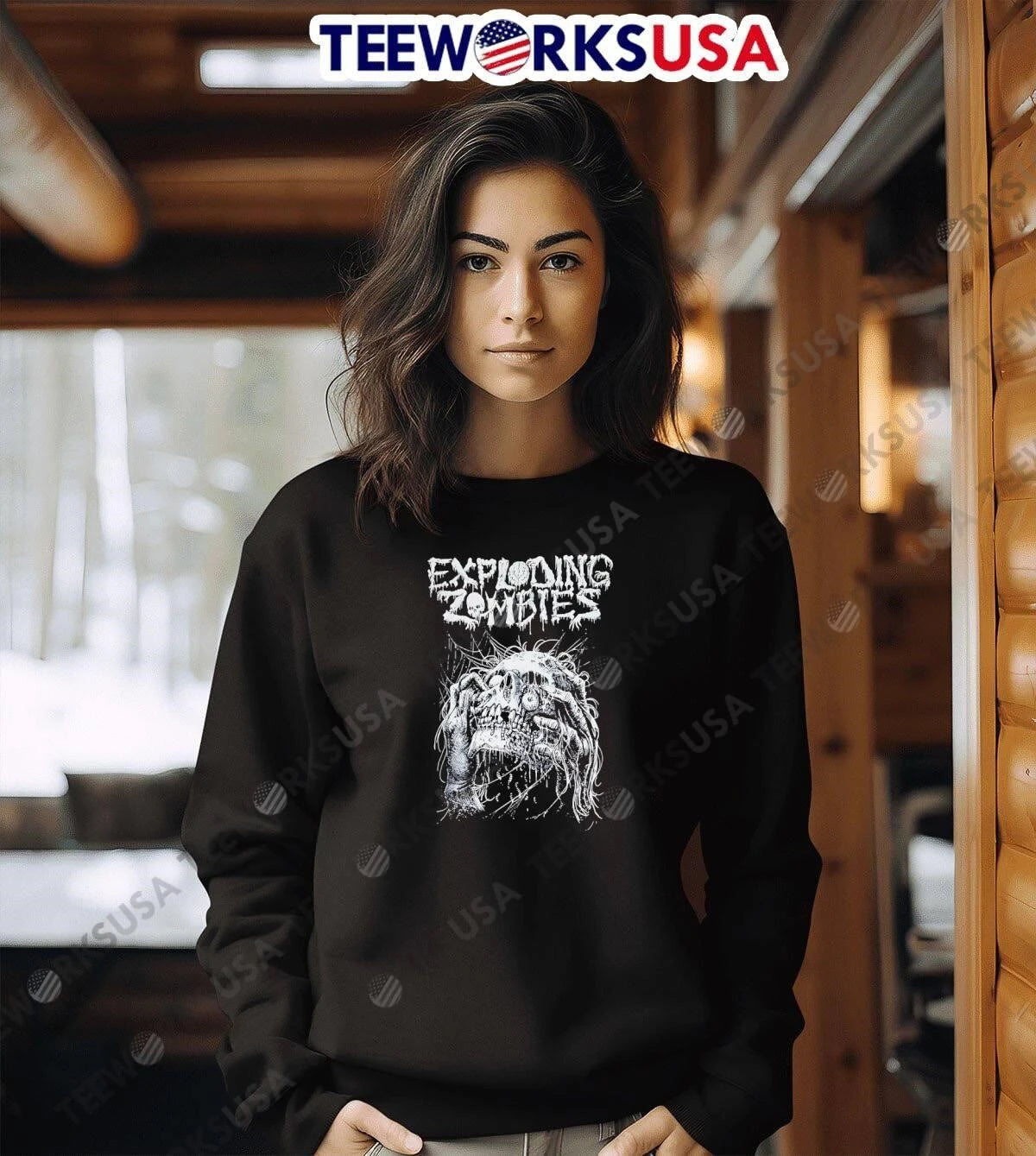 Exploding Zombies - Adult & Kids T-Shirts, Sweatshirts & Hoodies apparel design preview 6