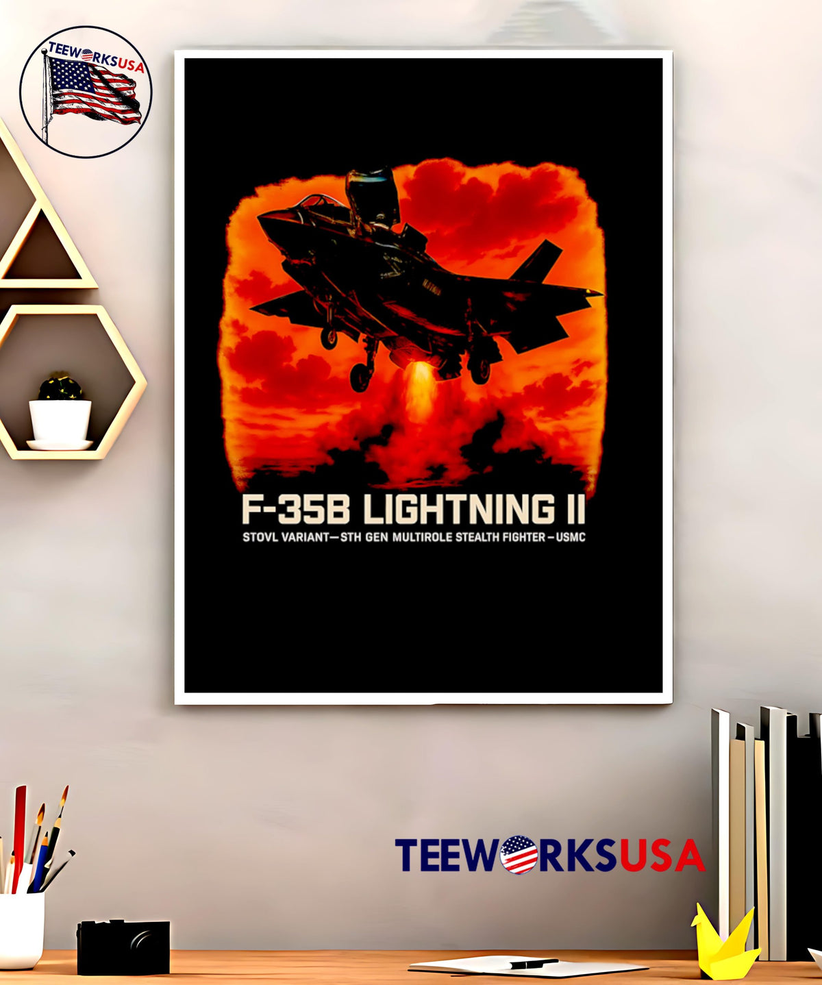 F-35B Lightning II Vertical Thunder - Adult & Kids T-Shirts, Sweatshirts & Hoodies apparel design preview 5