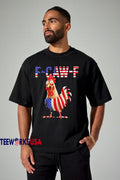 F-Caw-F Chicken American Flag - Adult & Kids T-Shirts, Sweatshirts & Hoodies apparel design preview 1