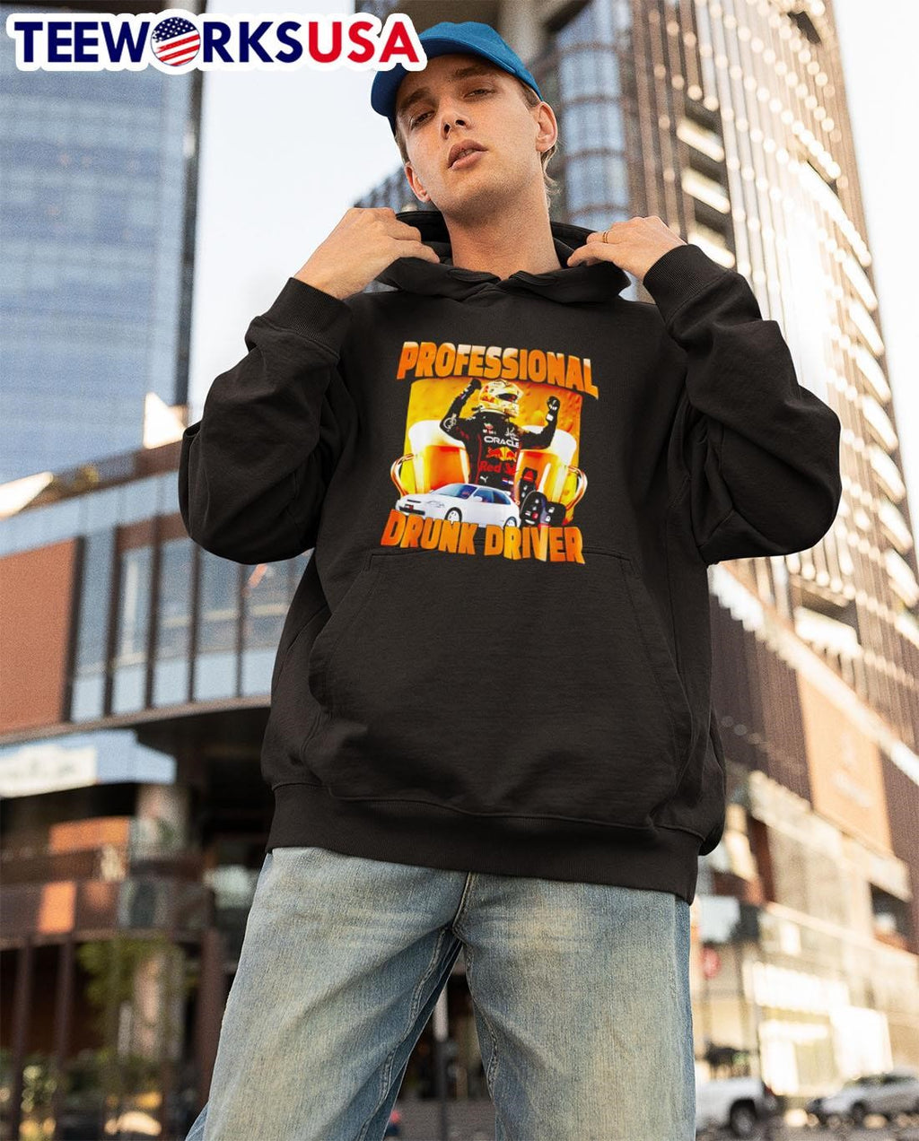 F1 Professional Drunk Driver - Adult & Kids T-Shirts, Sweatshirts & Hoodies apparel design preview 3