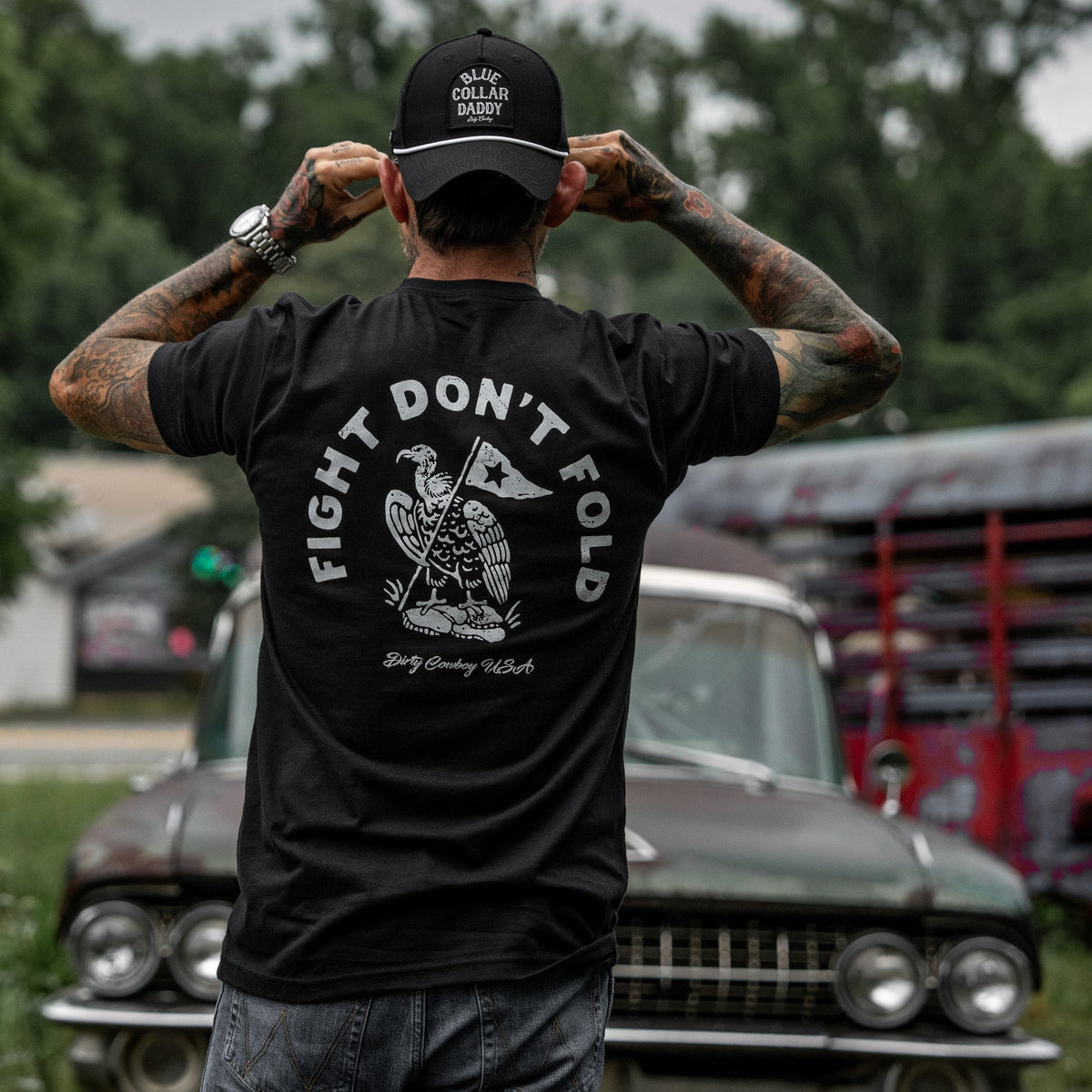 Fight Don't Fold Men's - Adult & Kids T-Shirts, Sweatshirts & Hoodies apparel design preview 3