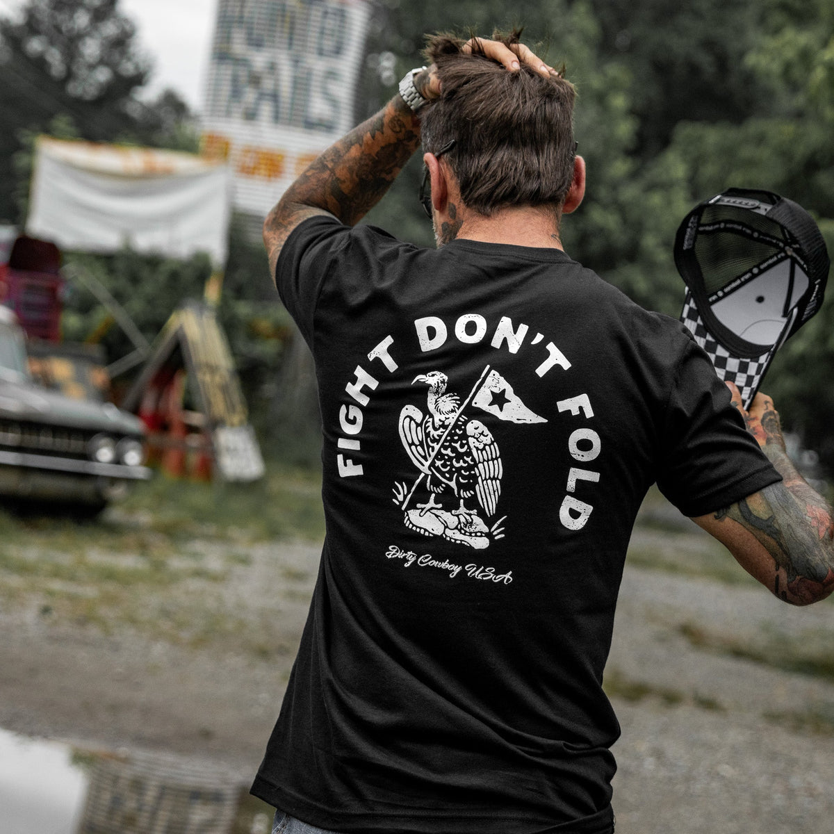 Fight Don't Fold Men's - Adult & Kids T-Shirts, Sweatshirts & Hoodies apparel design preview 4