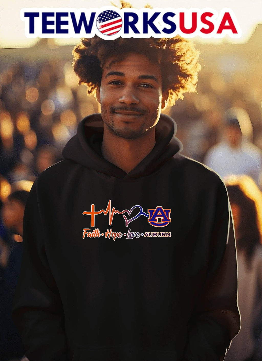 Faith hope love Auburn Tigers - Adult & Kids T-Shirts, Sweatshirts & Hoodies apparel design preview 2