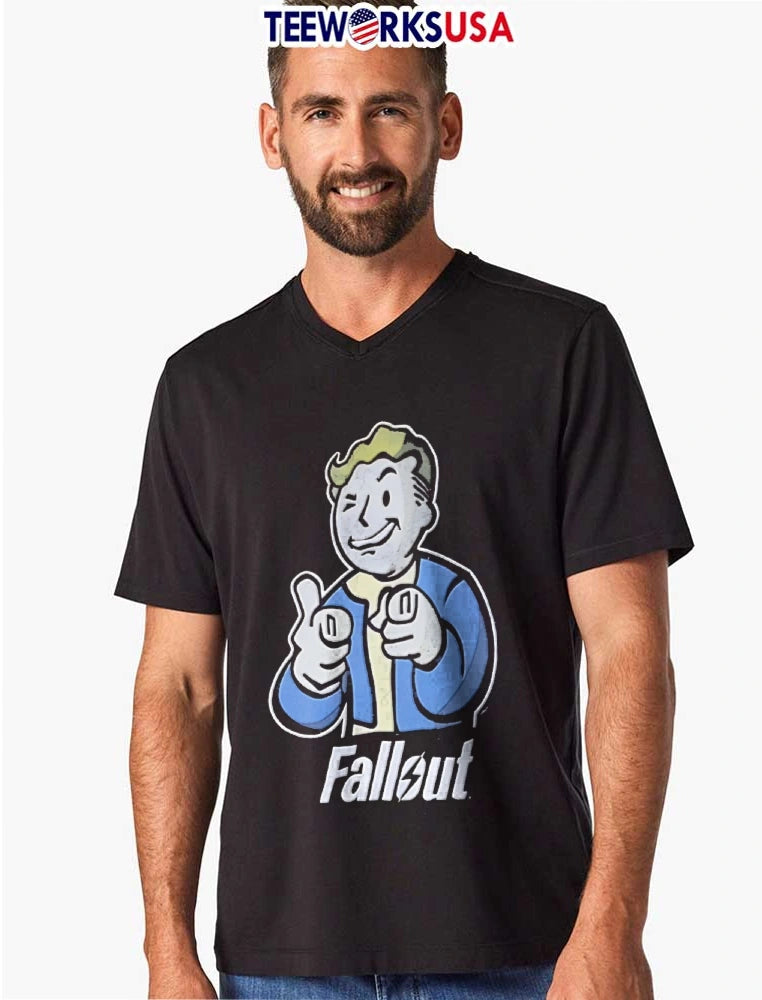 Fallout Vault Boy pointing finger - Adult & Kids T-Shirts, Sweatshirts & Hoodies apparel design preview 8