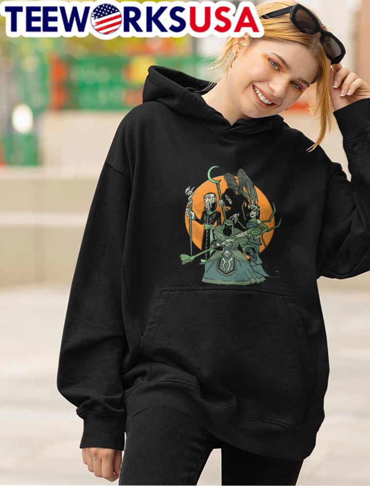 Fantasy evil sorcerer, grim reaper and dark queen - Adult & Kids T-Shirts, Sweatshirts & Hoodies apparel design preview 4