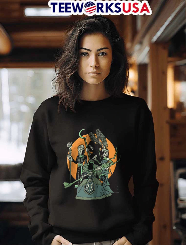 Fantasy evil sorcerer, grim reaper and dark queen - Adult & Kids T-Shirts, Sweatshirts & Hoodies apparel design preview 7