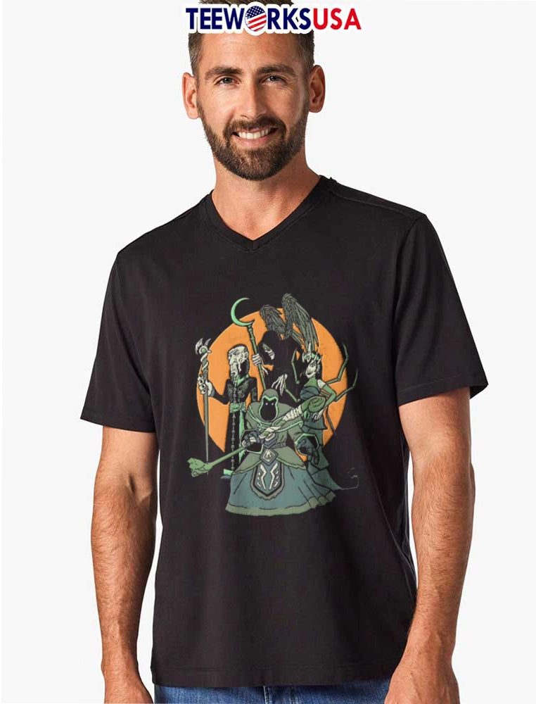 Fantasy evil sorcerer, grim reaper and dark queen - Adult & Kids T-Shirts, Sweatshirts & Hoodies apparel design preview 8
