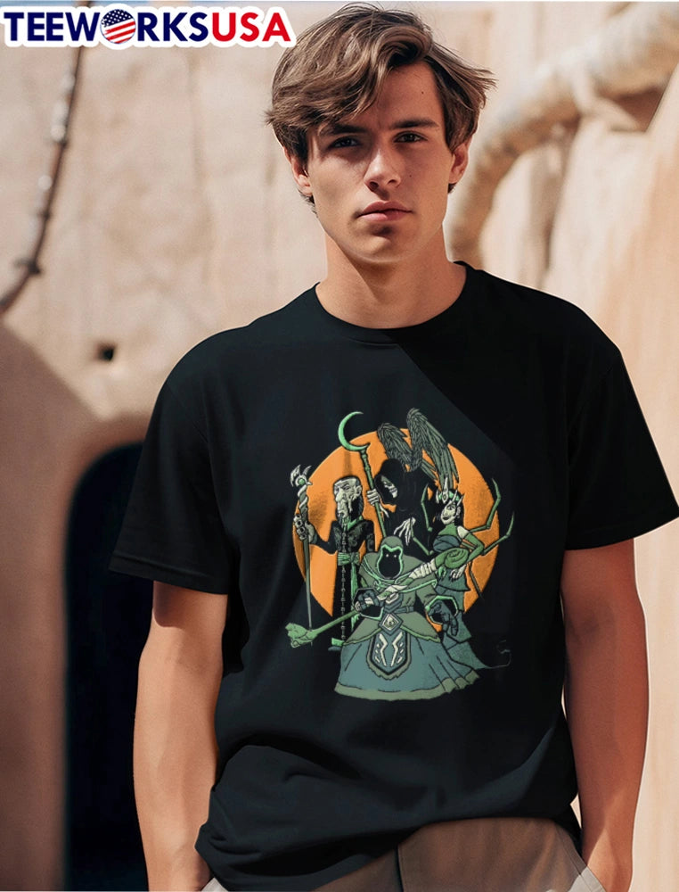 Fantasy evil sorcerer, grim reaper and dark queen - Adult & Kids T-Shirts, Sweatshirts & Hoodies apparel design preview 1