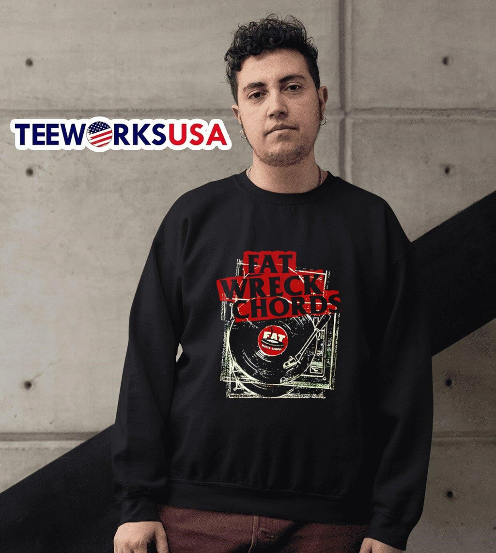 Fat Wreck Chords turntable - Adult & Kids T-Shirts, Sweatshirts & Hoodies apparel design preview 3