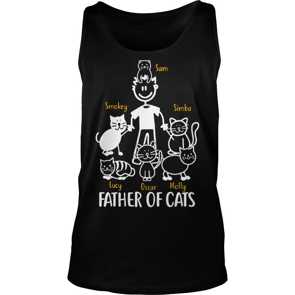 Father Of Cats Black - Adult & Kids T-Shirts, Sweatshirts & Hoodies apparel design preview 3