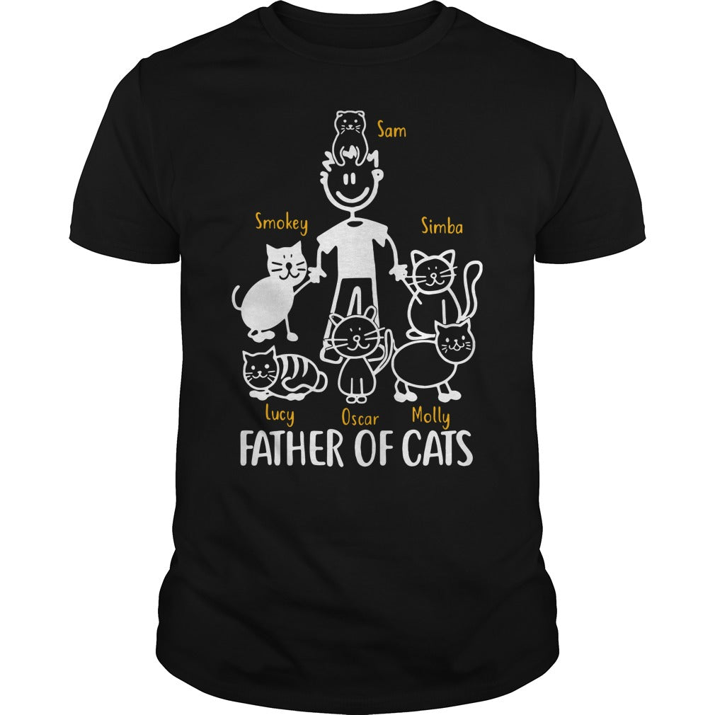 Father Of Cats Black - Adult & Kids T-Shirts, Sweatshirts & Hoodies apparel design preview 1