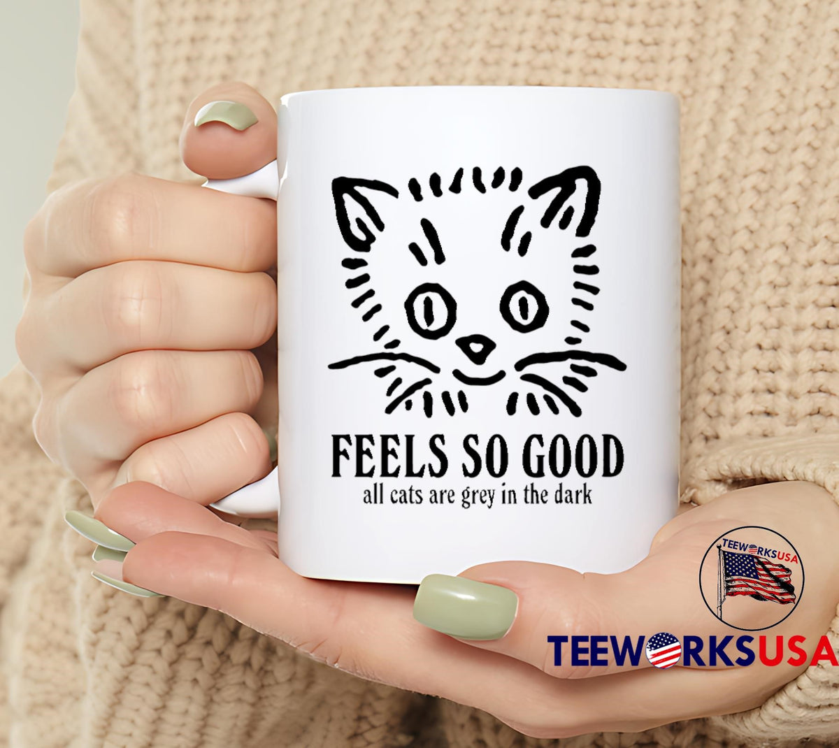 Feels so good all cats are grey in the dark - Adult & Kids T-Shirts, Sweatshirts & Hoodies apparel design preview 6