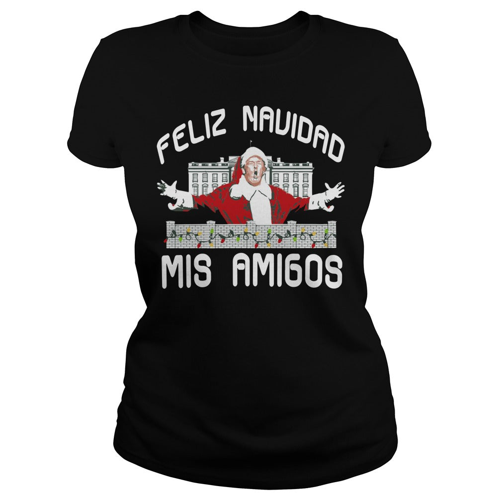 Feliz Navidad Mis Amigos - Adult & Kids T-Shirts, Sweatshirts & Hoodies apparel design preview 2