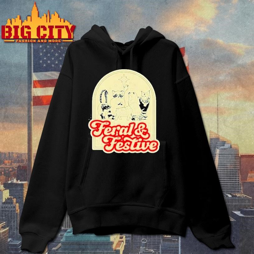 Feral And Festive - Adult & Kids T-Shirts, Sweatshirts & Hoodies apparel design preview 2