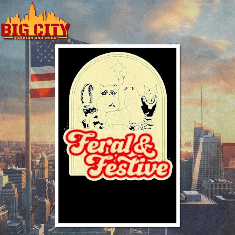 Feral And Festive - Adult & Kids T-Shirts, Sweatshirts & Hoodies apparel design preview 4