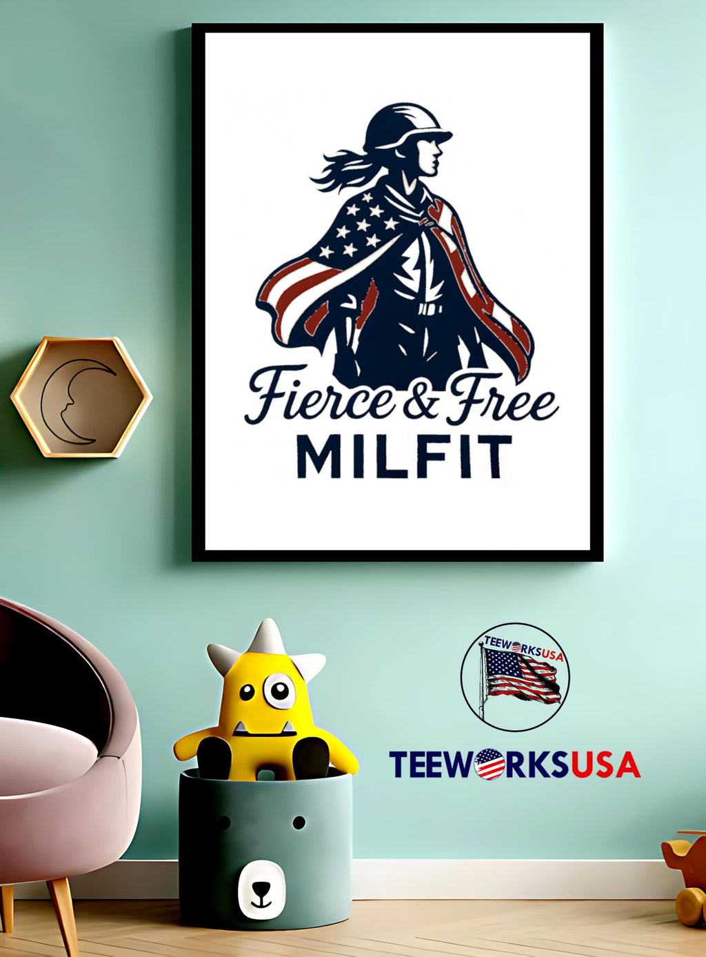 Fierce Free MILFIT - Adult & Kids T-Shirts, Sweatshirts & Hoodies apparel design preview 3