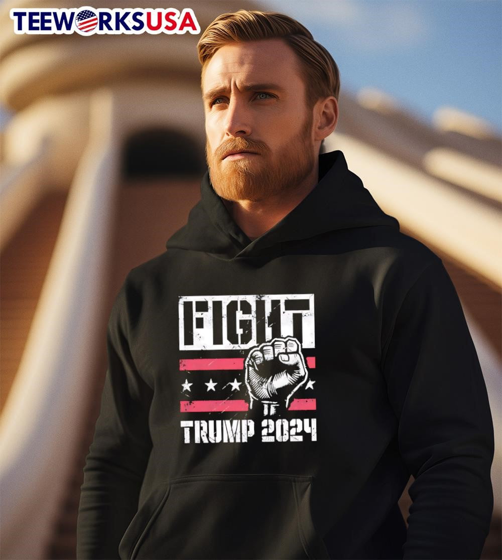 Fight Trump 2024 retro - Adult & Kids T-Shirts, Sweatshirts & Hoodies apparel design preview 2