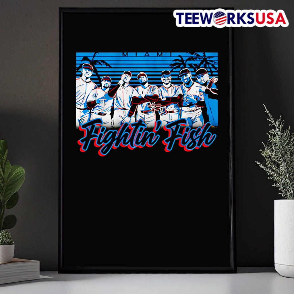 Fightin' Fish Miami Marlins baseball - Adult & Kids T-Shirts, Sweatshirts & Hoodies apparel design preview 5